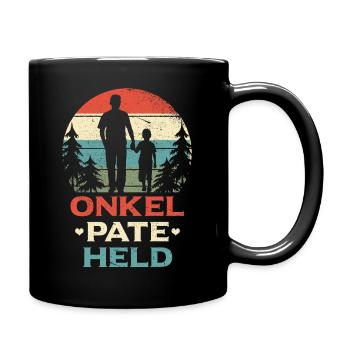 Onkel Pate Held - Tasse einfarbig - Schwarz - Rechts