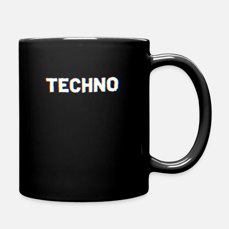 Techno - Mug uni - noir