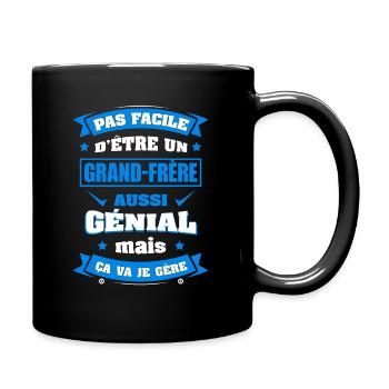 GRAND-FRÈRE GÉNIAL - Mug uni - noir - Droite