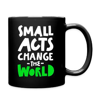 Go Green, Zero waste, eco friendly - Full Colour Mug - black - Right