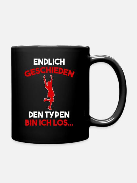 Geschieden Scheidung Trennung - Tasse einfarbig - Schwarz