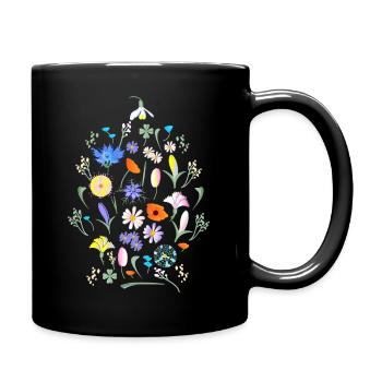 Colorful Flowers Flower Meadow - Full Colour Mug - black - Right