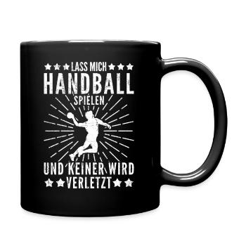 Handball | Handballer | Spruch | Geschenk - Tasse einfarbig - Schwarz - Rechts
