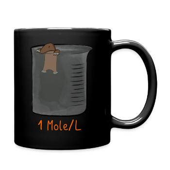 1 Mole per Liter - Tasse einfarbig - Schwarz - Rechts