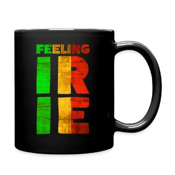 FEELING IRIE Jamaica Rasta Devise - Mug uni - noir - Droite