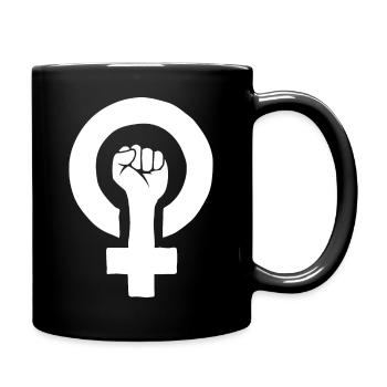 Weibliches Symbol Feministin - Tasse einfarbig - Schwarz - Rechts