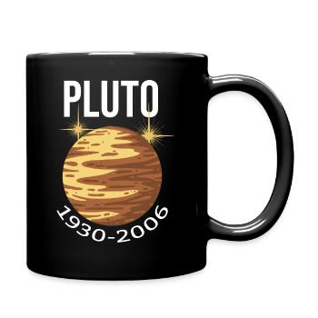 pluto planet - Tasse einfarbig - Schwarz - Rechts