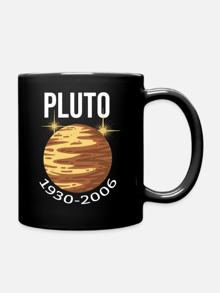 pluto planet - Tasse einfarbig - Schwarz