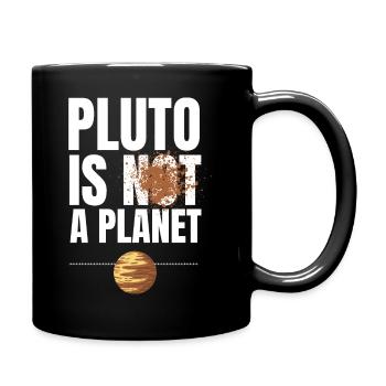 pluto planet - Tasse einfarbig - Schwarz - Rechts