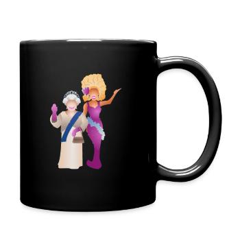 Two Queens - Full Colour Mug - black - Right