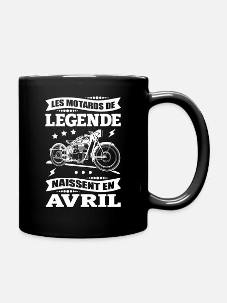 ANNIVERSAIRE MOTARD D'AVRIL - Mug uni - noir