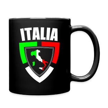 Souvenir Italie, carte du drapeau, idée cadeau - Mug uni - noir - Droite