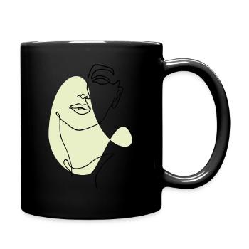 Girl Green - Tasse einfarbig - Schwarz - Rechts