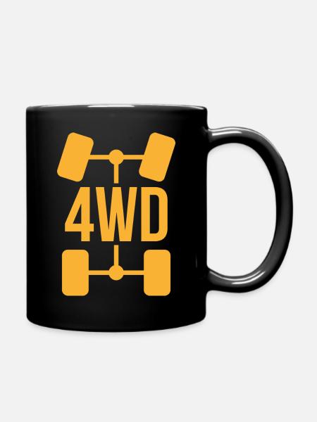SUV Gift Offroad Vehicle - Full Colour Mug - black