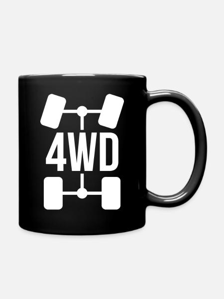 Geländewagen Geschenk Offroad Fahrzeug - Tasse einfarbig - Schwarz
