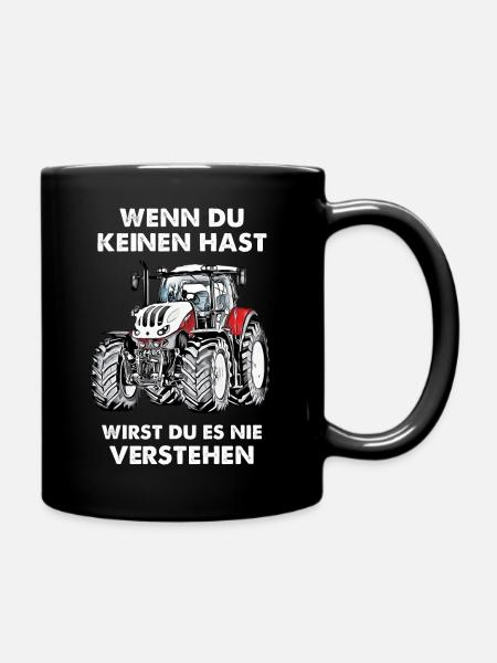 LANDWIRT MASCHINEN TRECKER EKG TRAKTOREN - Tasse einfarbig - Schwarz