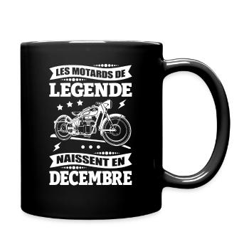 ANNIVERSAIRE MOTARD DE DÉCEMBRE - Mug uni - noir - Droite