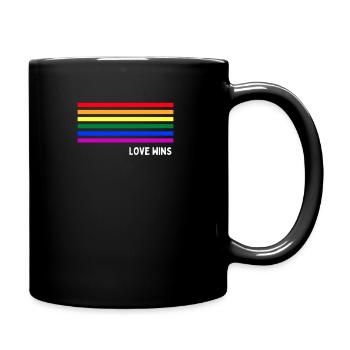 lgbtq, lgbt, gay pride, schwul, regenbogen, pride - Tasse einfarbig - Schwarz - Rechts