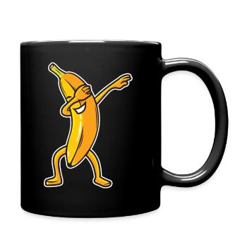 Dabbing Banane Dab Drôle de fruits - Mug uni - noir - Droite