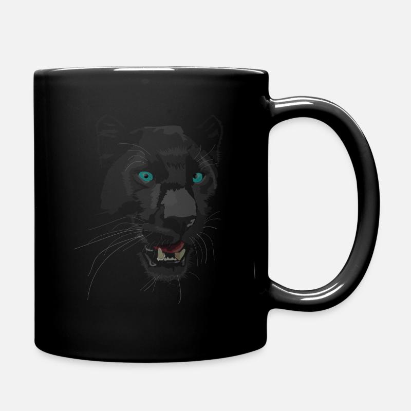 Schwarze Katze - Tasse einfarbig - Schwarz
