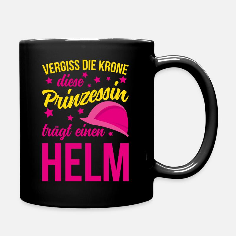 Krone prinzessin helm Geschenk Gerüstbauer Beruf - Tasse einfarbig - Schwarz