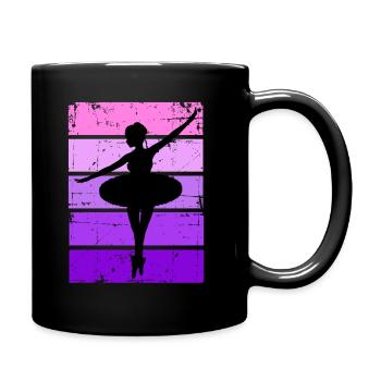 Ballerina Ballet Dancer Pink - Full Colour Mug - black - Right
