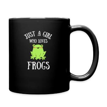 Frosch tiere frösche Quak lustig grün natur - Tasse einfarbig - Schwarz - Rechts