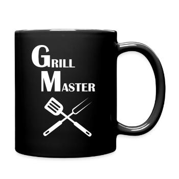 Grill Master Grillen Grillkönig Geschenkidee Mann - Tasse einfarbig - Schwarz - Rechts