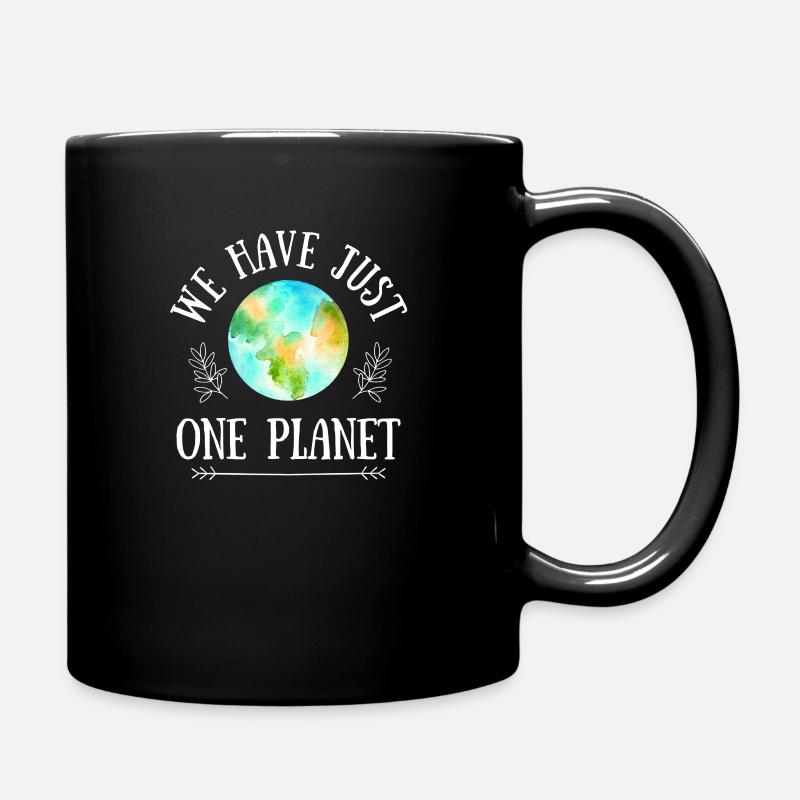 Climate change Environment Nature sustainable plastic eco - Full Colour Mug - black