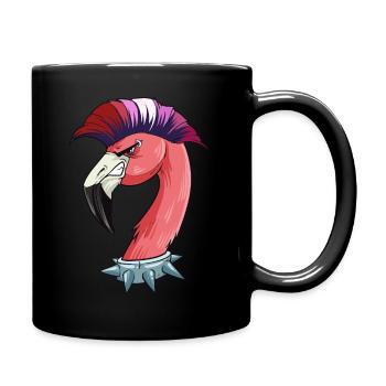 Lesben Lustige Flamingo Farben der Lesbischen - Tasse einfarbig - Schwarz - Rechts