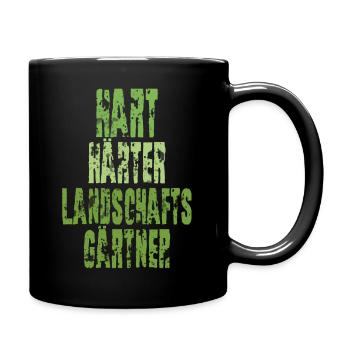 Hart Härter Landschaftsgärtner - Tasse einfarbig - Schwarz - Rechts
