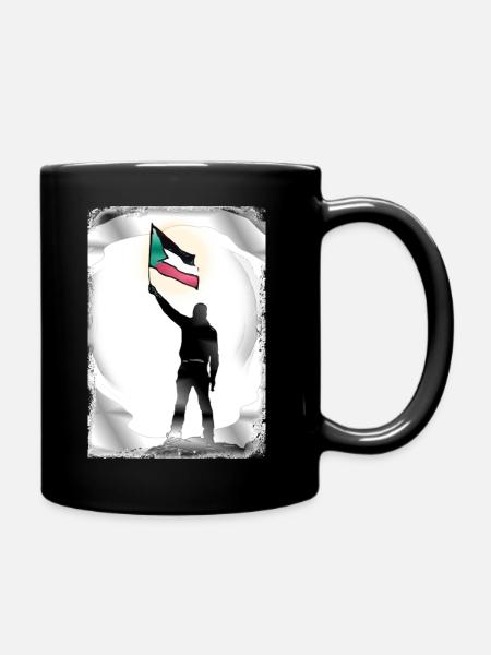 Palestine Flag Lives Matter P9 - Full Colour Mug - black