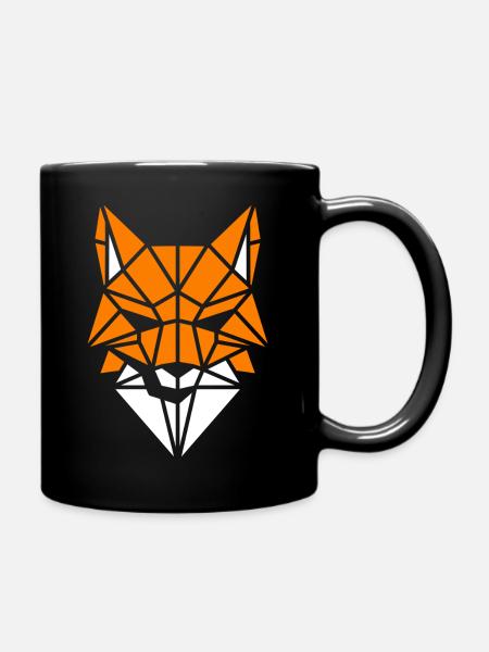 Renard Origami - Mug uni - noir