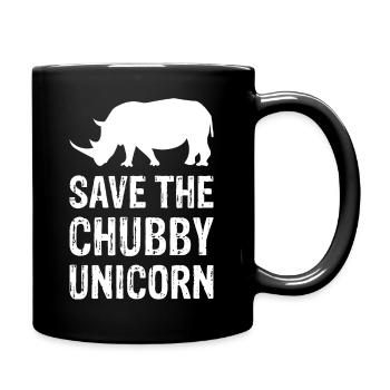 SAVE THE CHUBBY UNICORN - Sauvez la licorne. - Mug uni - noir - Droite