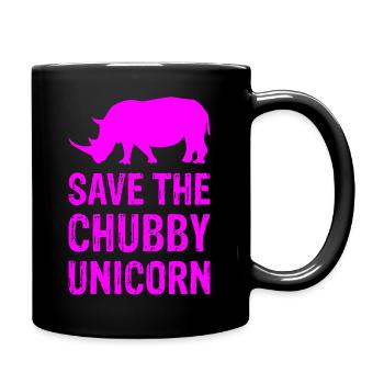 Save the Chubby Unicorn - Sauvez la licorne - Mug uni - noir - Droite