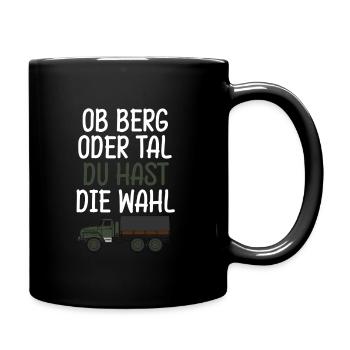 Unimog Landwirtschaft Geländewagen - Tasse einfarbig - Schwarz - Rechts