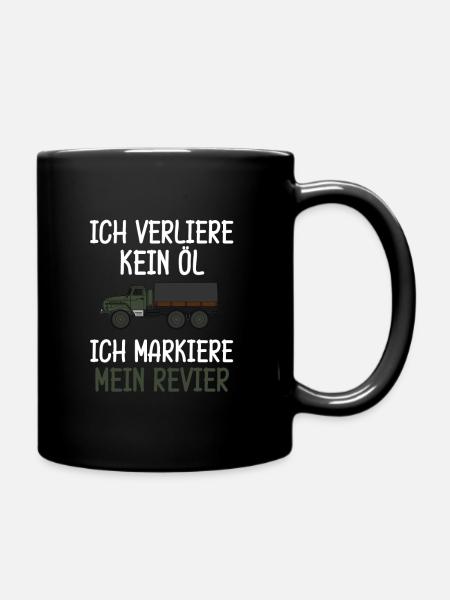 Unimog u406 Geländewagen Laster Trecker Geschenk - Tasse einfarbig - Schwarz