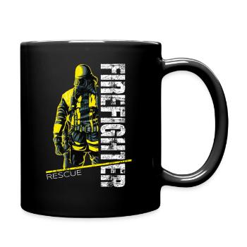 Atemschutzträger - Firefighter Rescue - Tasse einfarbig - Schwarz - Rechts