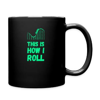 Achterbahn Freizeitpark kirmes rummel geschenk - Tasse einfarbig - Schwarz - Rechts
