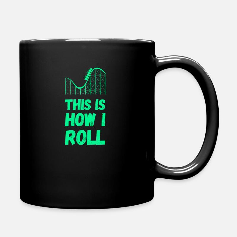 Achterbahn Freizeitpark kirmes rummel geschenk - Tasse einfarbig - Schwarz