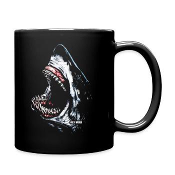 T-Rex World Dinosaurier Hai - Tasse einfarbig - Schwarz - Rechts