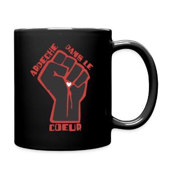 Ardèche dans le coeur - Mug uni - noir - Droite