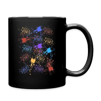 Colored paint stain - Full Colour Mug - black - Right