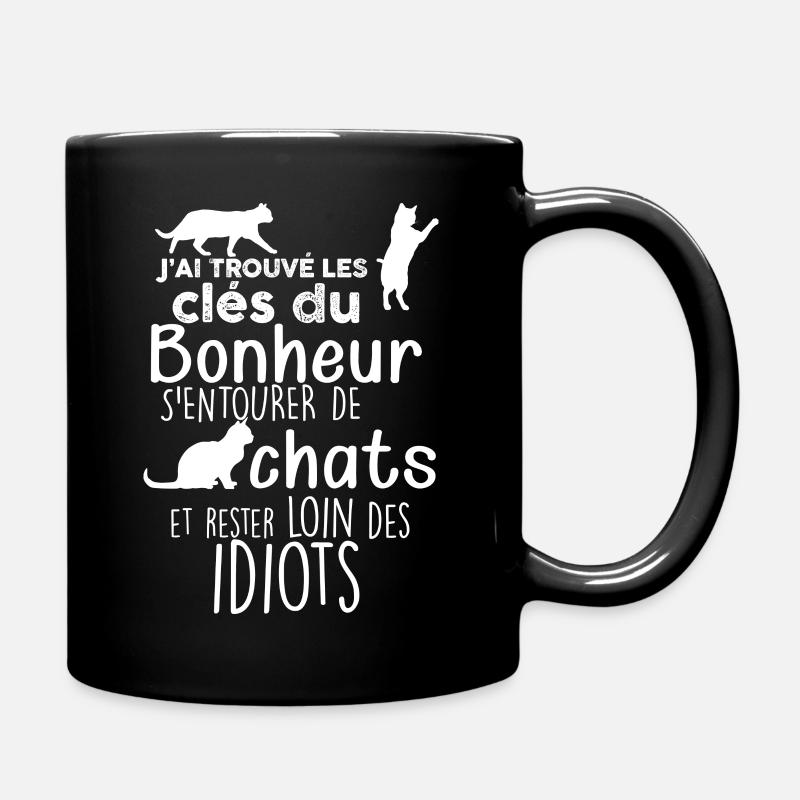 Chat, humour drôle pour les passionnés de chats - Mug uni - noir