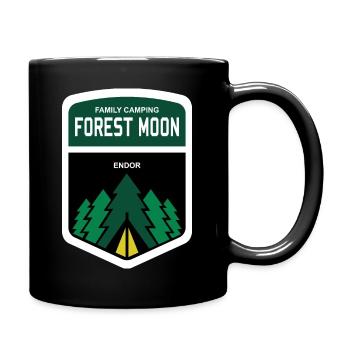 moon forest symbol - Tasse einfarbig - Schwarz - Rechts
