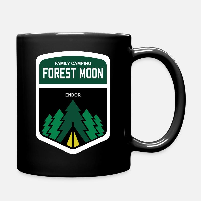 moon forest symbol - Tasse einfarbig - Schwarz