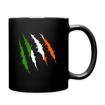 Irlande drapeau à la griffe pays drapeau de l’équipe fan - Mug uni - noir - Droite