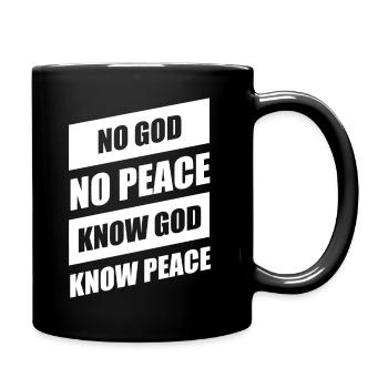 Proverbes chrétiens - Mug uni - noir - Droite