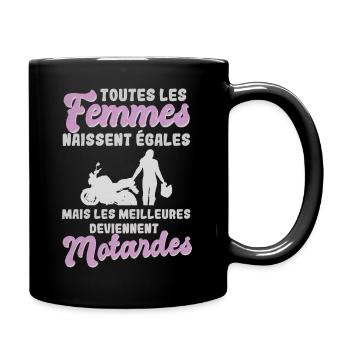Motarde Moto Femme Les meilleures deviennent - Mug uni - noir - Droite