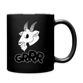 Chèvre cool doux doux en colère GRR - Mug uni - noir - Droite